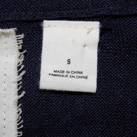 Angel of the North Sz S Navy Sheer Linen Blend Gossamer Thin Boho Jacket - Picture 7 of 8
